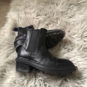 EYTYS BLACK SILVER TOE CAP BOOT